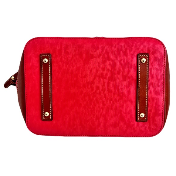 Dooney & Bourke Deep Coral Raspberry Leather Bucket Bag - Picture 5 of 10